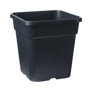 VASO QUADRATO IN PLASTICA NERO - 11L