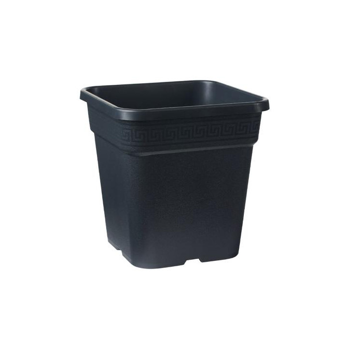VASO QUADRATO IN PLASTICA NERO - 11L